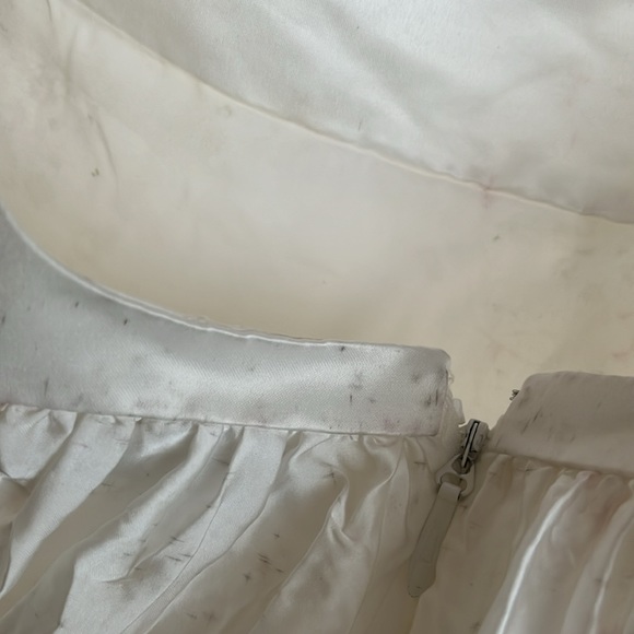 Bibhu Rent the Runway Mohapatra Empire pleated maxi Chiffon white sz12 $… - Picture 8 of 9